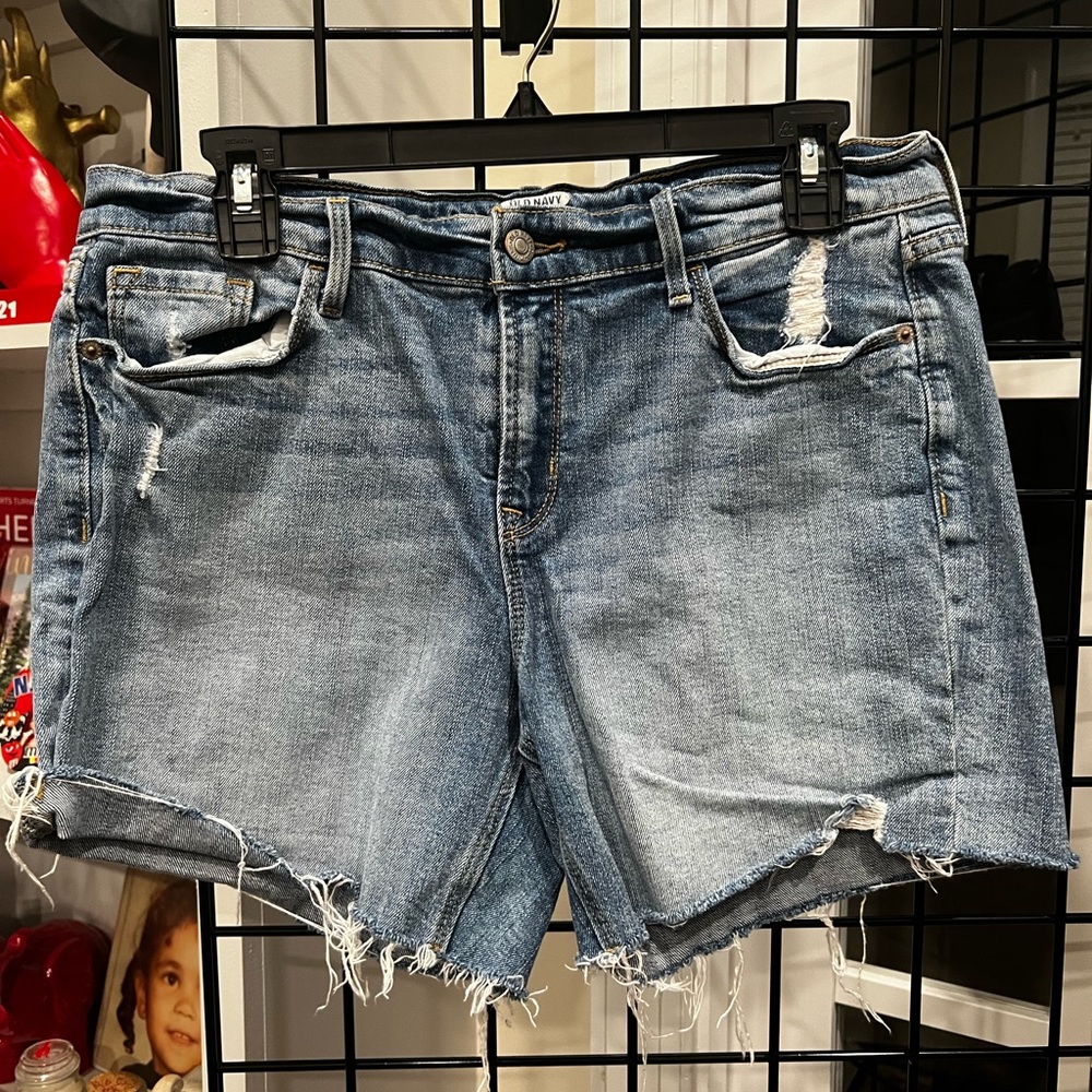 PreOwned Old Navy Distressed Jean
Shorts Blue Size 10 women’s